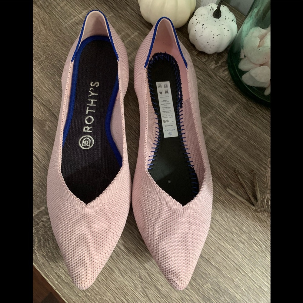 Rothy’s Petal Pink Points 8 EUC